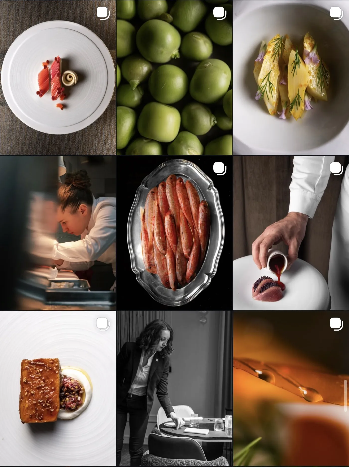 Mosaïque de photographies culinaires et de reportage signées par le studio